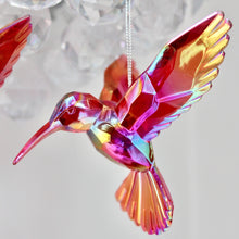 Load image into Gallery viewer, Red Acrylic Hummingbird Decoration
