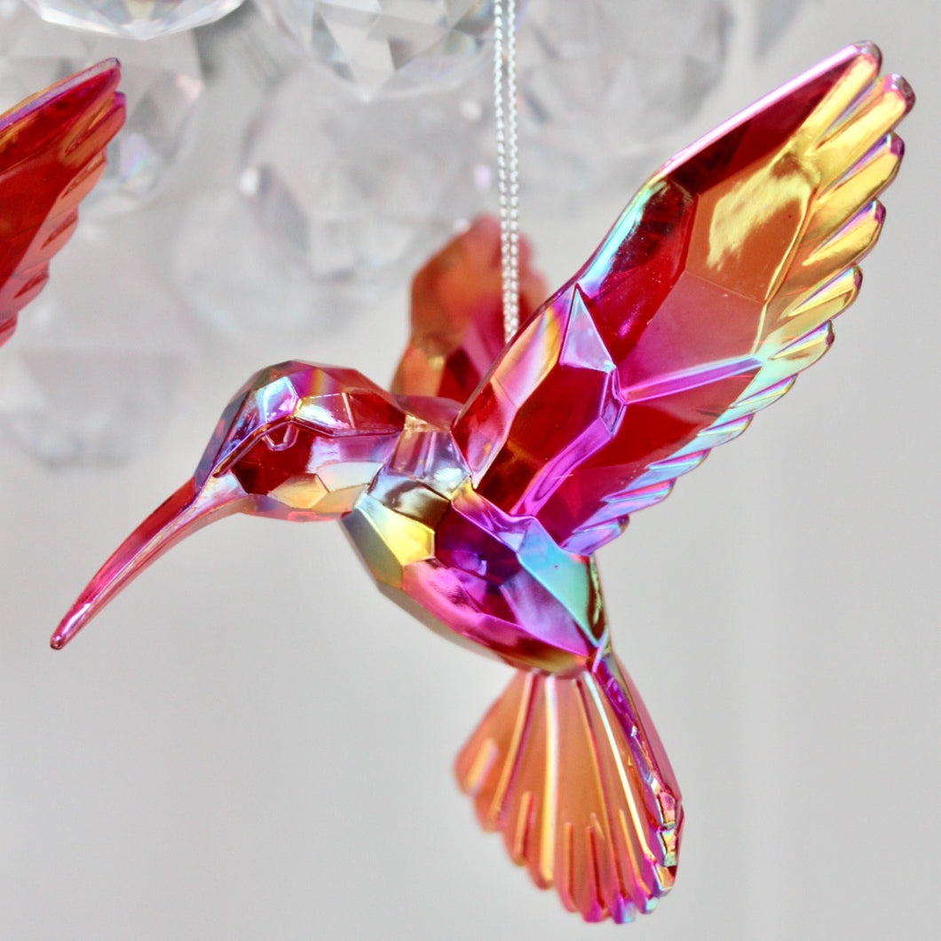 Red Acrylic Hummingbird Decoration