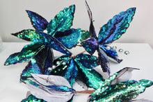 Load image into Gallery viewer, Peacock Glitter Poinsettia Pick

