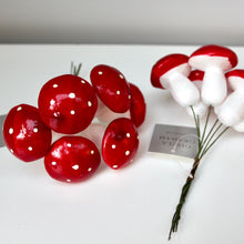 Load image into Gallery viewer, Toadstool Polystyrene Christmas Picks
