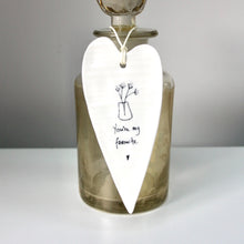 Load image into Gallery viewer, &#39;You&#39;re my favourite&#39; Wobbly Porcelain Heart

