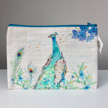 Load image into Gallery viewer, Peacock Design Vintage Cosmetic Purse
