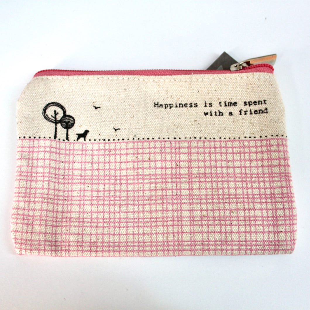 'Happiness is time spent with a friend' Purse