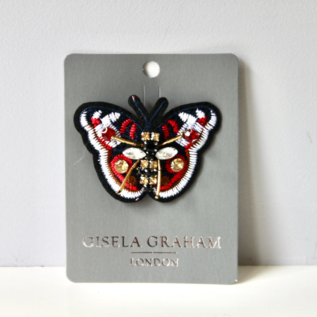 Butterfly Bead & Sequin Brooch
