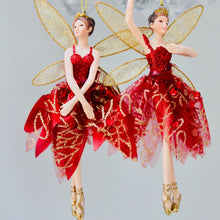 Load image into Gallery viewer, Red and Gold Christmas Fairy
