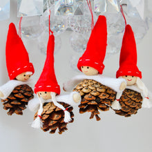Load image into Gallery viewer, Scandi Pine Cone Kid Decorations
