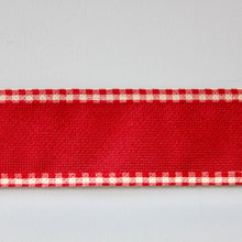 Load image into Gallery viewer, Red Gingham Trim Wide Wire Ribbon
