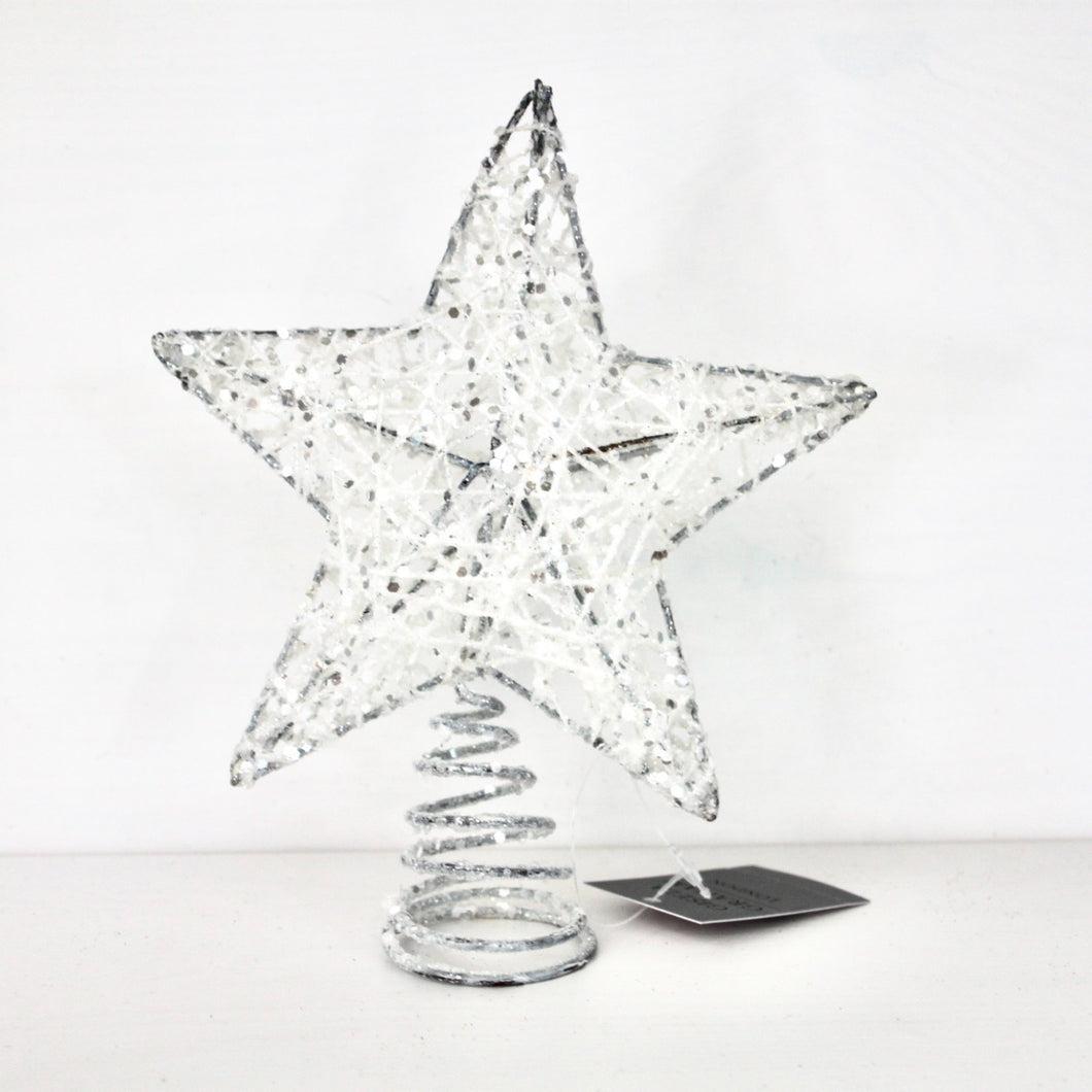 Glitter Mesh Tree Top Star