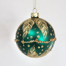 Load image into Gallery viewer, Matt Teal Glass Bauble
