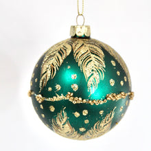Load image into Gallery viewer, Matt Teal Glass Bauble
