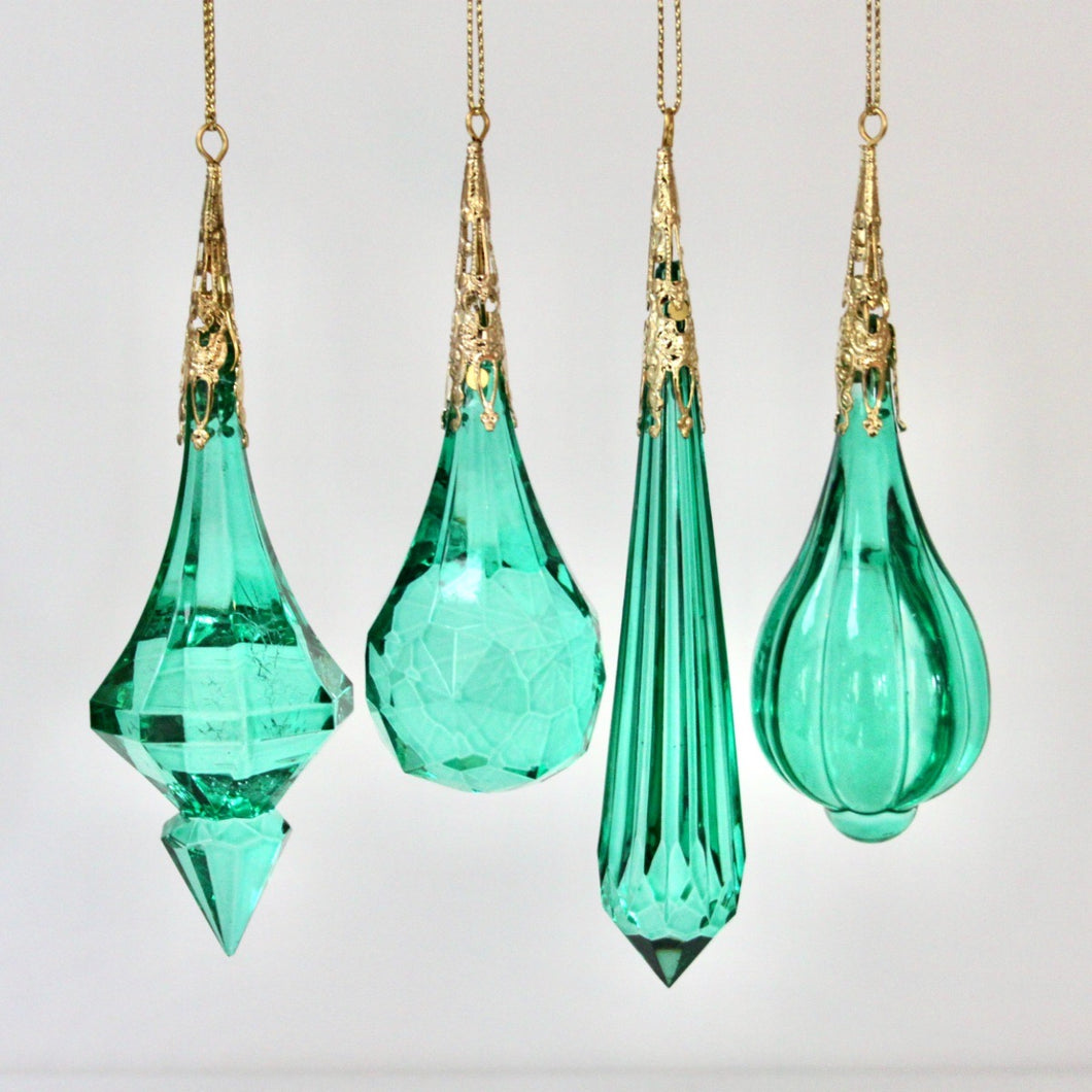 Green Acrylic Crystal Decoration Set
