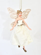 Load image into Gallery viewer, Cream &amp; Gold Resin Fairy
