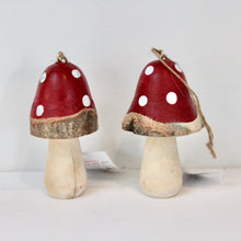 Load image into Gallery viewer, Painted Wooden Toadstools
