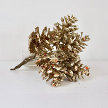 Load image into Gallery viewer, Gold Glitter Cone Pick Bunch
