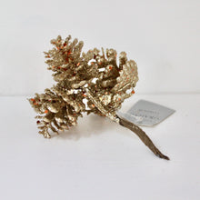 Load image into Gallery viewer, Gold Glitter Cone Pick Bunch
