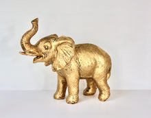 Load image into Gallery viewer, Gold Resin Baby Elephant Ornament
