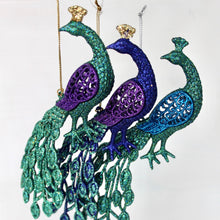 Load image into Gallery viewer, Glitter Peacock Decoration
