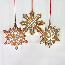 Load image into Gallery viewer, Gingerbread Snowflake Decoration Set
