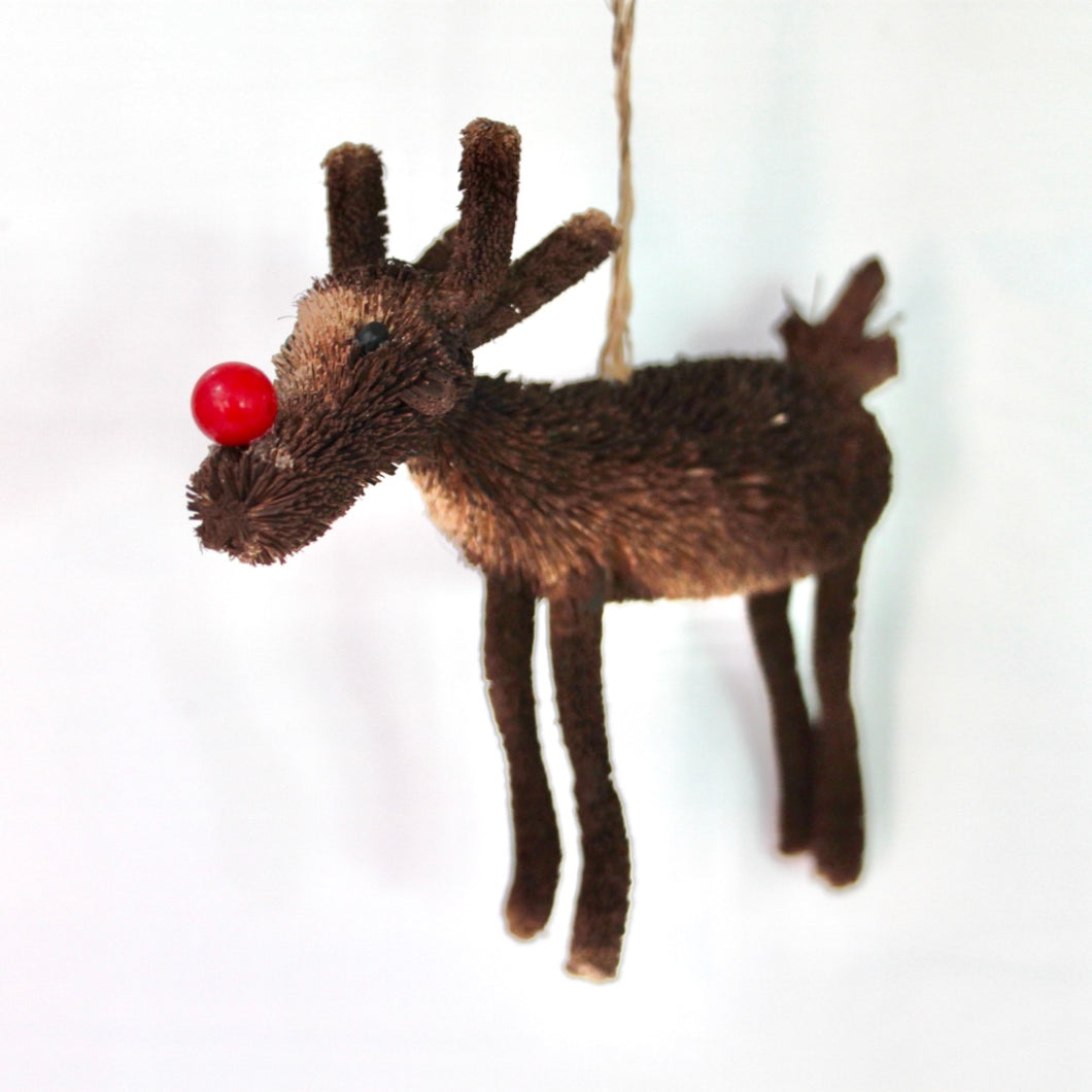 Bristle Red Nose Reindeer