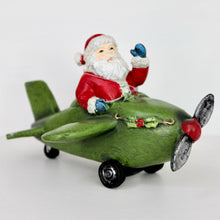 Load image into Gallery viewer, Santa on a Plane Ornament
