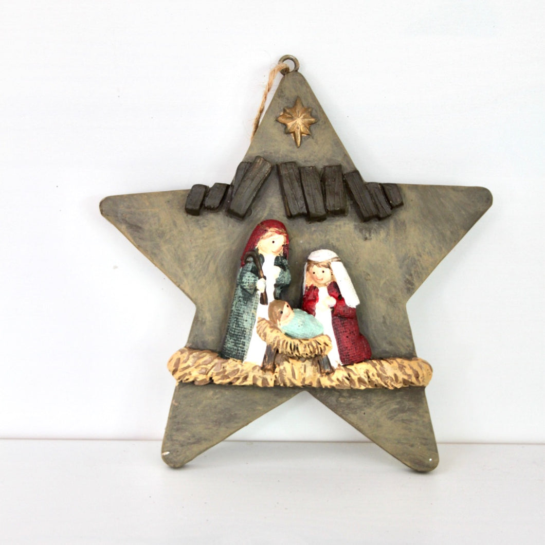 Star and Tree Nativity Scene
