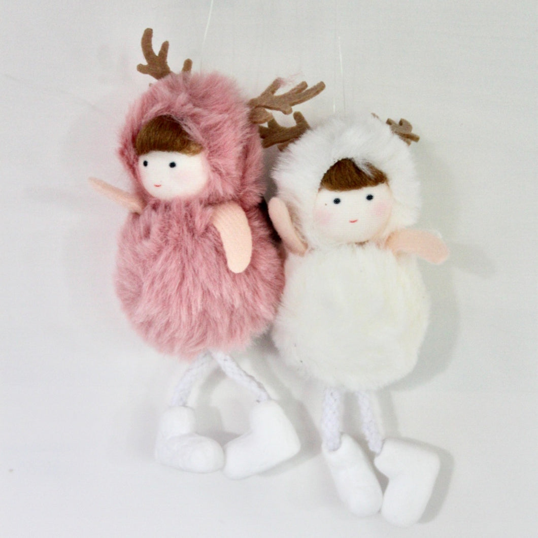 Faux Fur Kids with Antlers Set